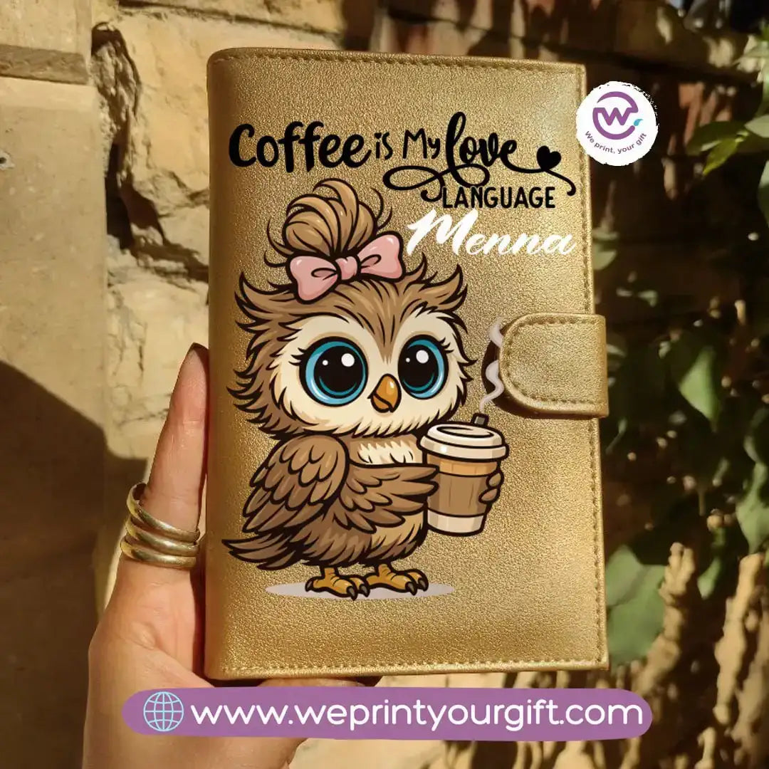 Leather Wallet for Women- Owl- Names - WE PRINT