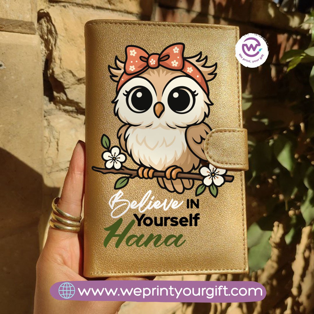 Leather Wallet for Women- Owl- Names