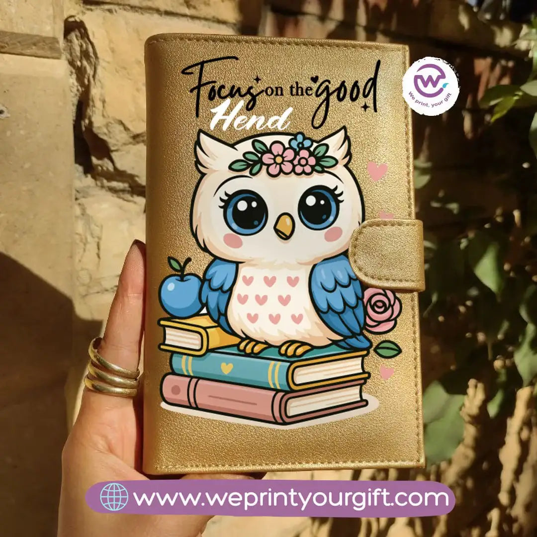 Leather Wallet for Women- Owl- Names - WE PRINT