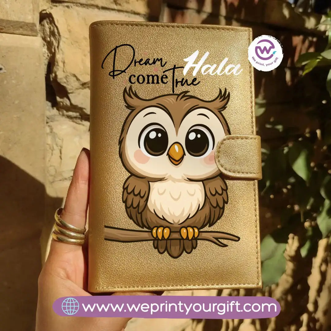 Leather Wallet for Women- Owl- Names - WE PRINT