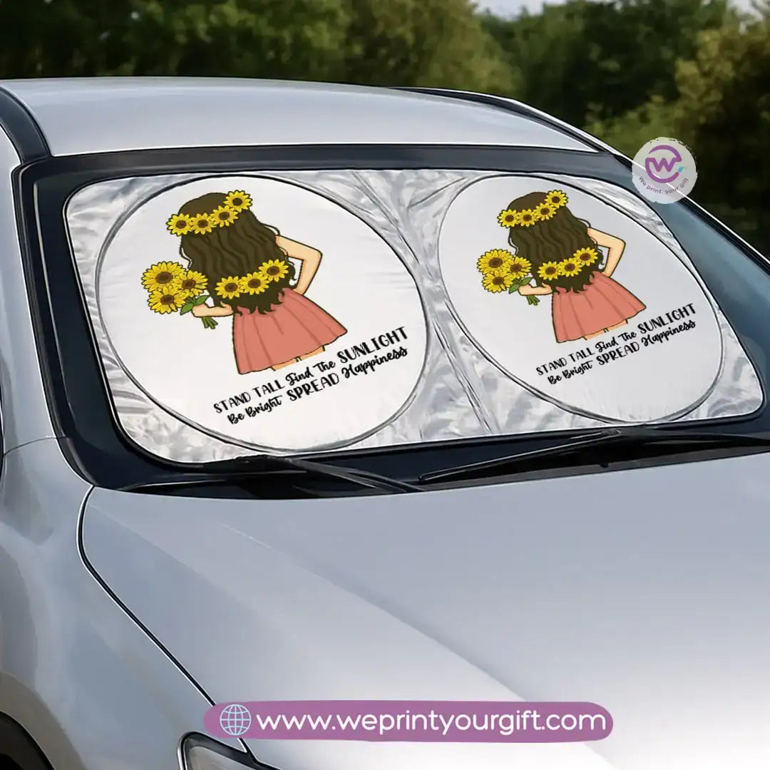 Front Car Sunshade- Sun flower - WE PRINT