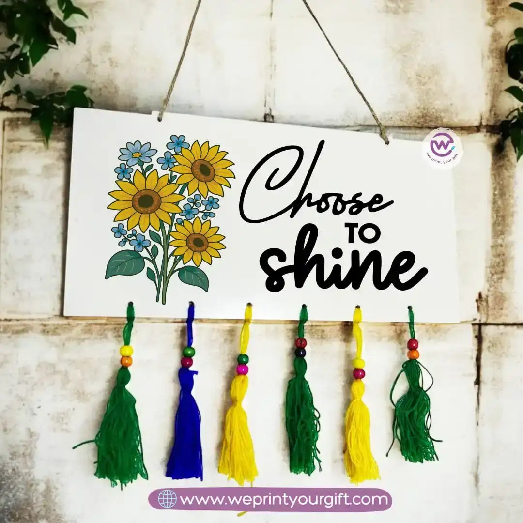 Wooden wall hanging- Sunflower - WE PRINT