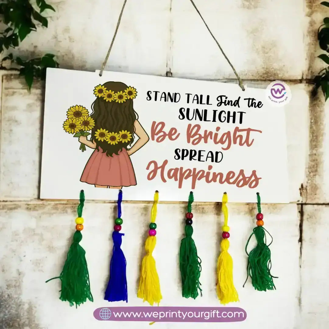 Wooden wall hanging- Sunflower - WE PRINT
