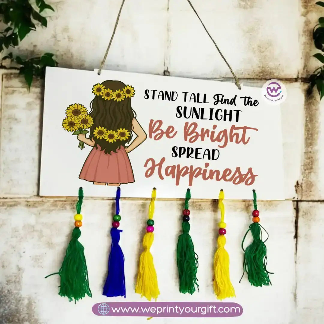 Wooden wall hanging- Sunflower - WE PRINT