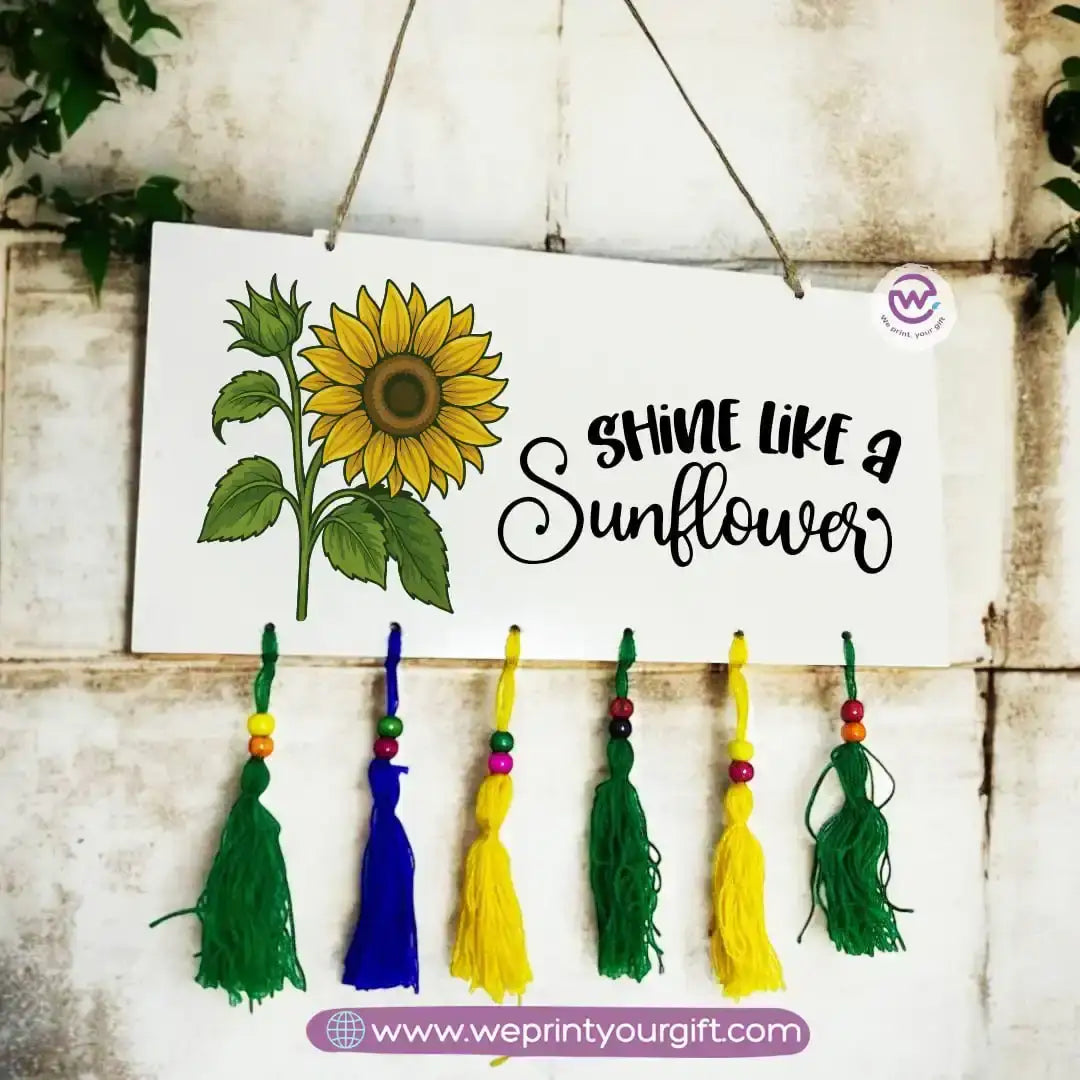 Wooden wall hanging- Sunflower - WE PRINT