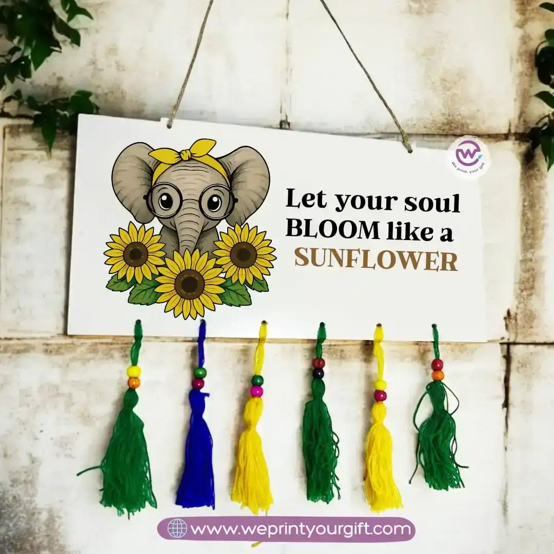 Wooden wall hanging- Sunflower - WE PRINT