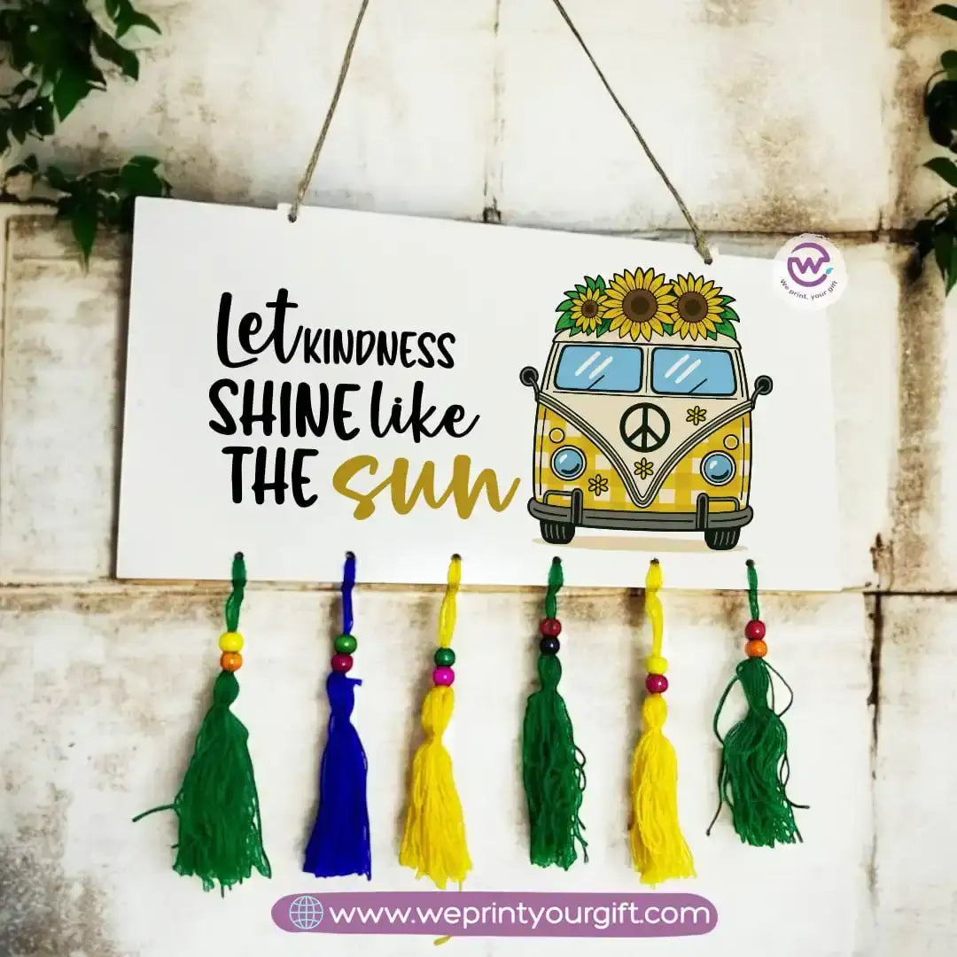 Wooden wall hanging- Sunflower - WE PRINT