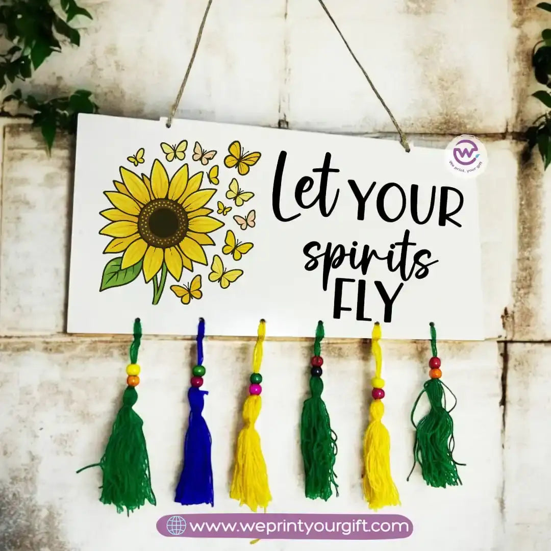 Wooden wall hanging- Sunflower - WE PRINT
