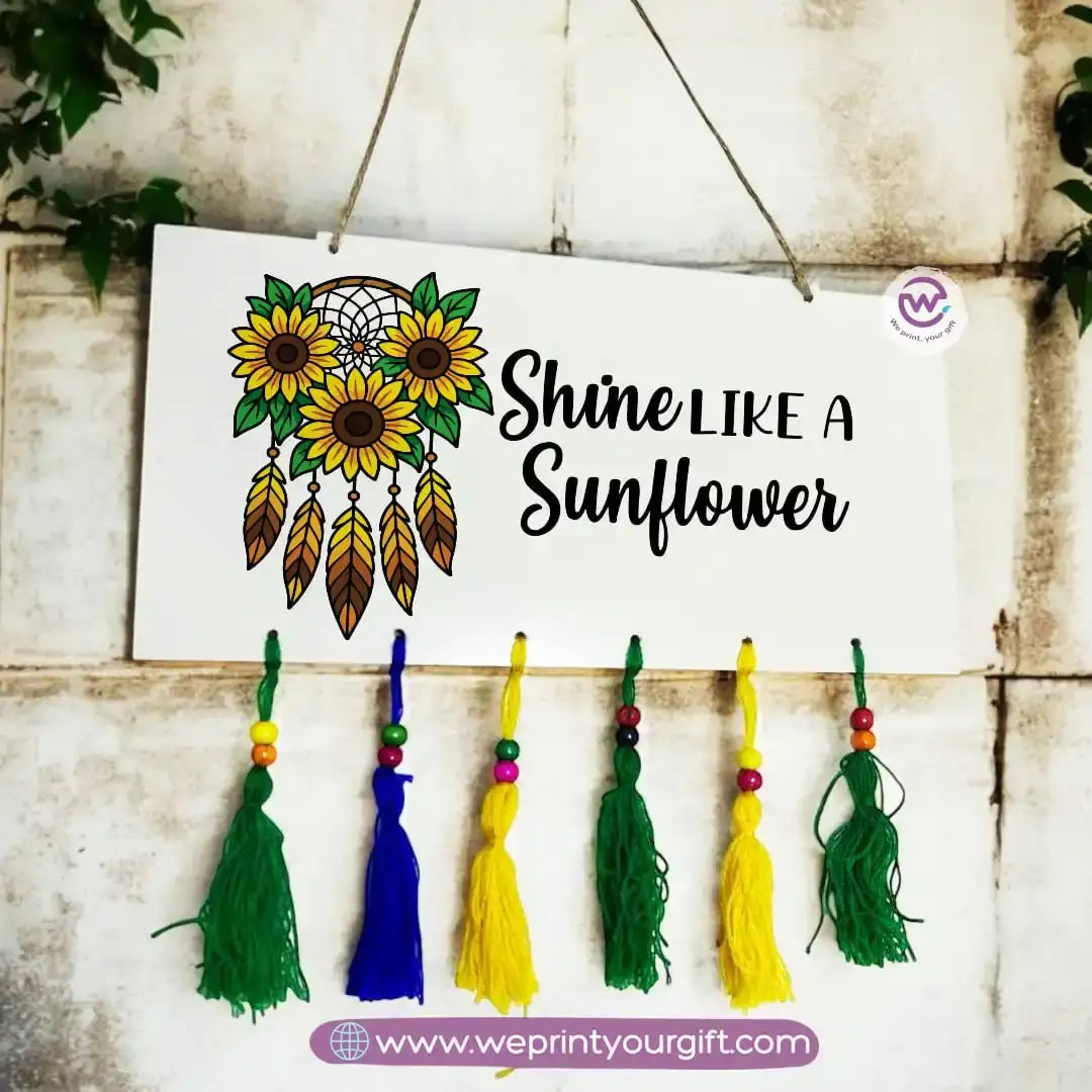 Wooden wall hanging- Sunflower - WE PRINT