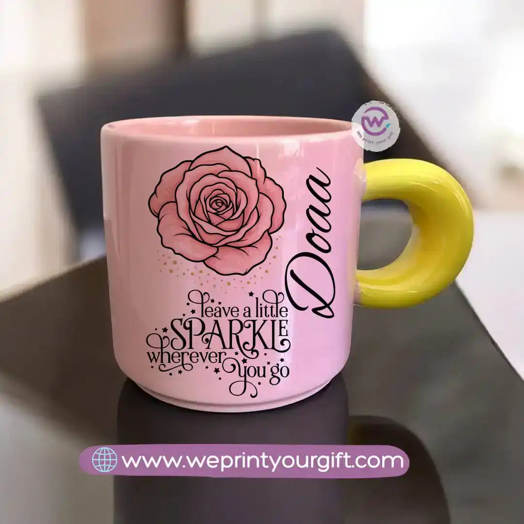 Round handle mug - Motivational designs