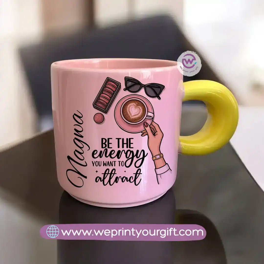 Round handle mug - Motivational designs