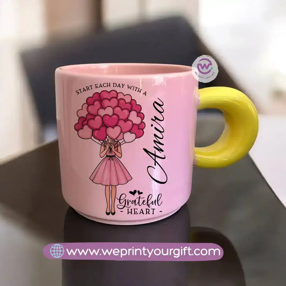 Round handle mug - Motivational designs