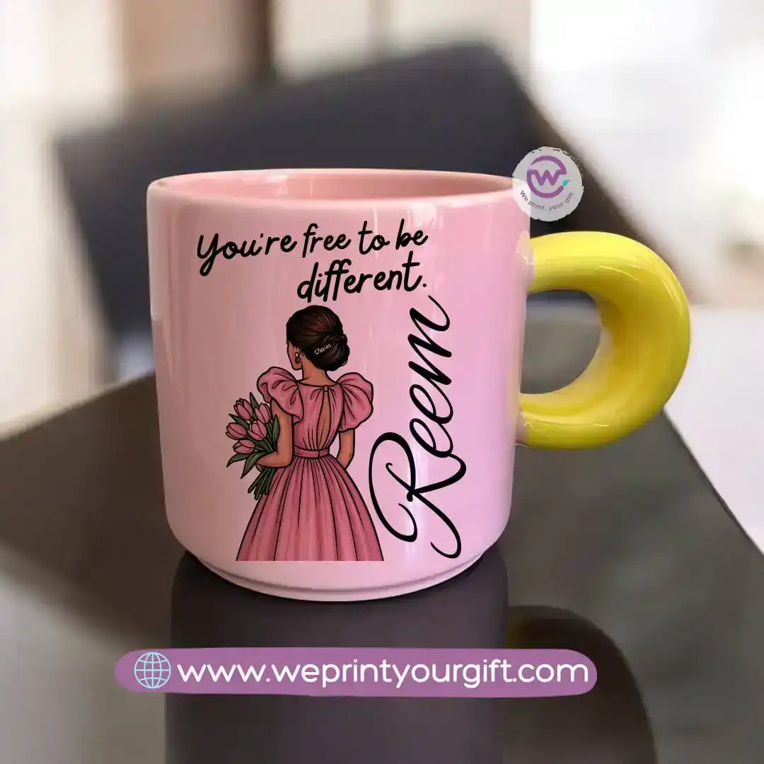 Round handle mug - Motivational designs