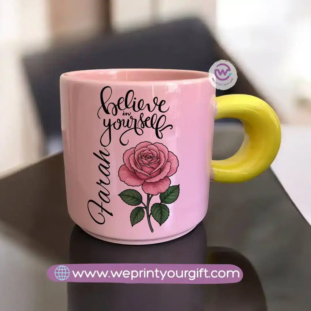 Round handle mug - Motivational designs