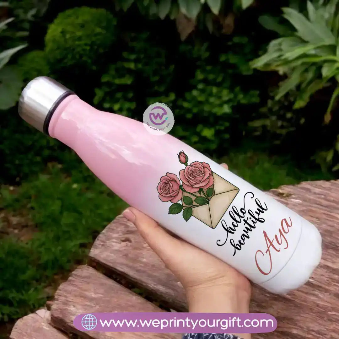 زجاجة بألوان مختلطة - إلهام - زهور