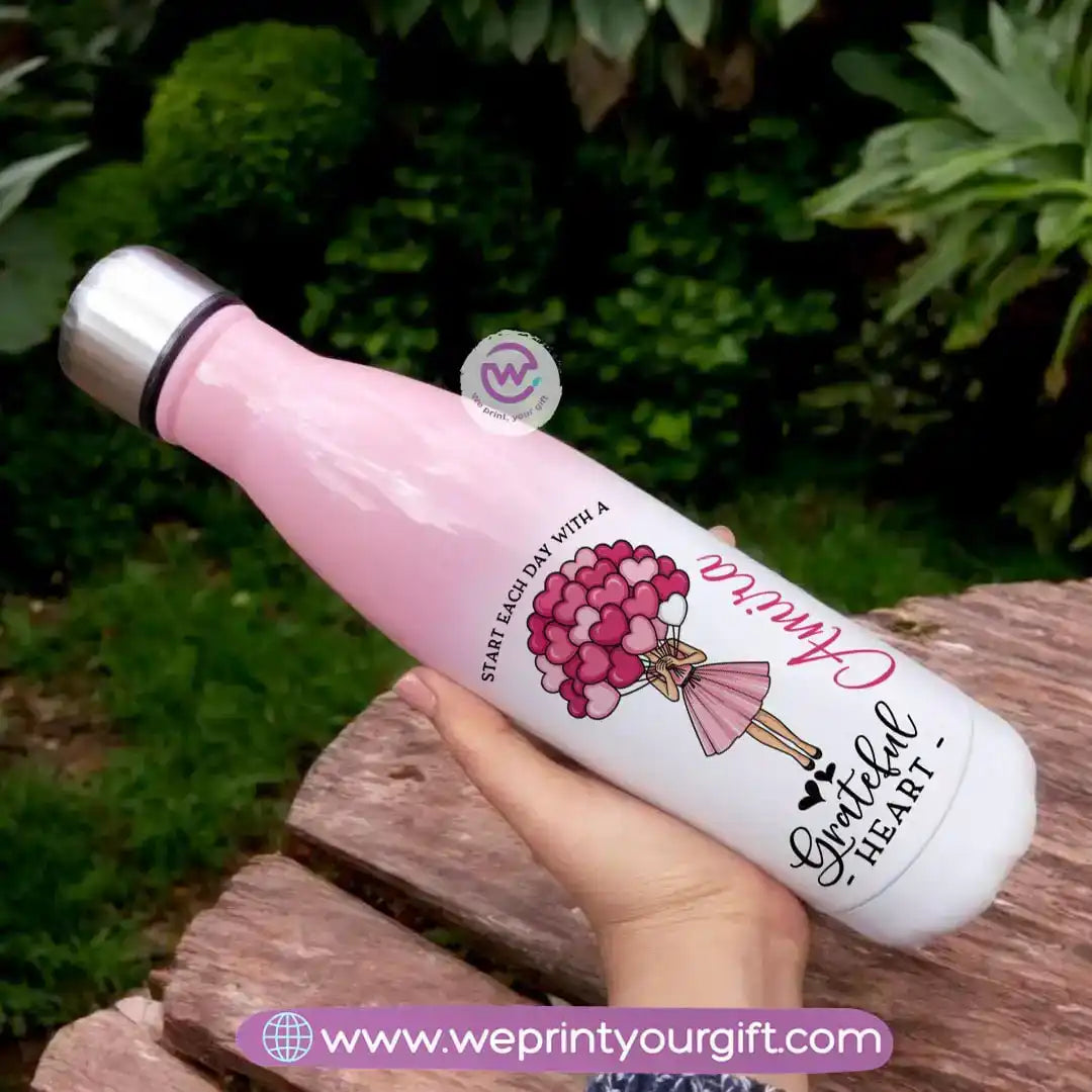 زجاجة بألوان مختلطة - إلهام - زهور