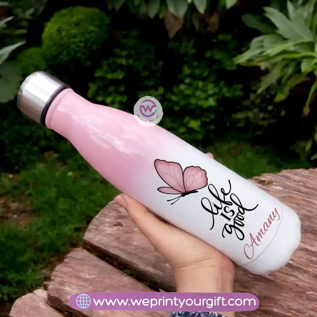 زجاجة بألوان مختلطة - إلهام - زهور