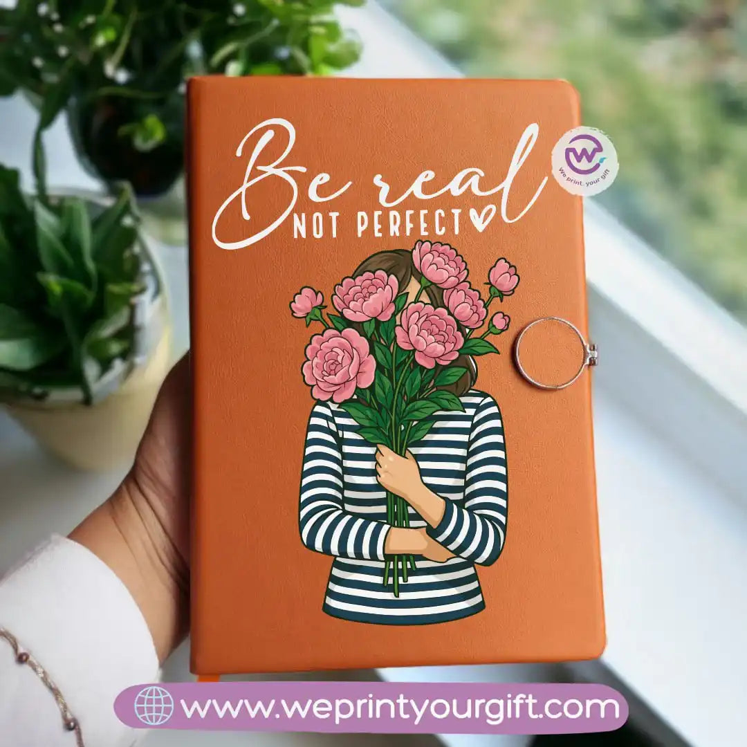 Custom notebook- Leather notebook- Floral