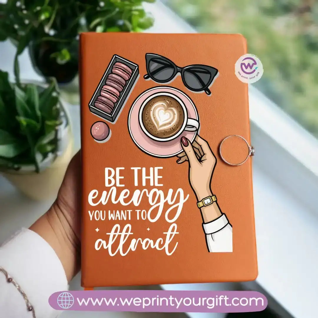 Custom notebook- Leather notebook- Floral - WE PRINT