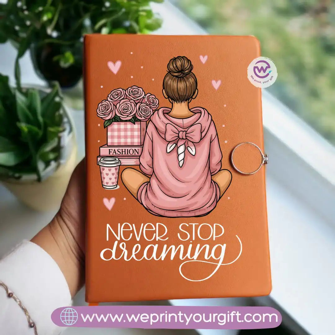 Custom notebook- Leather notebook- Floral