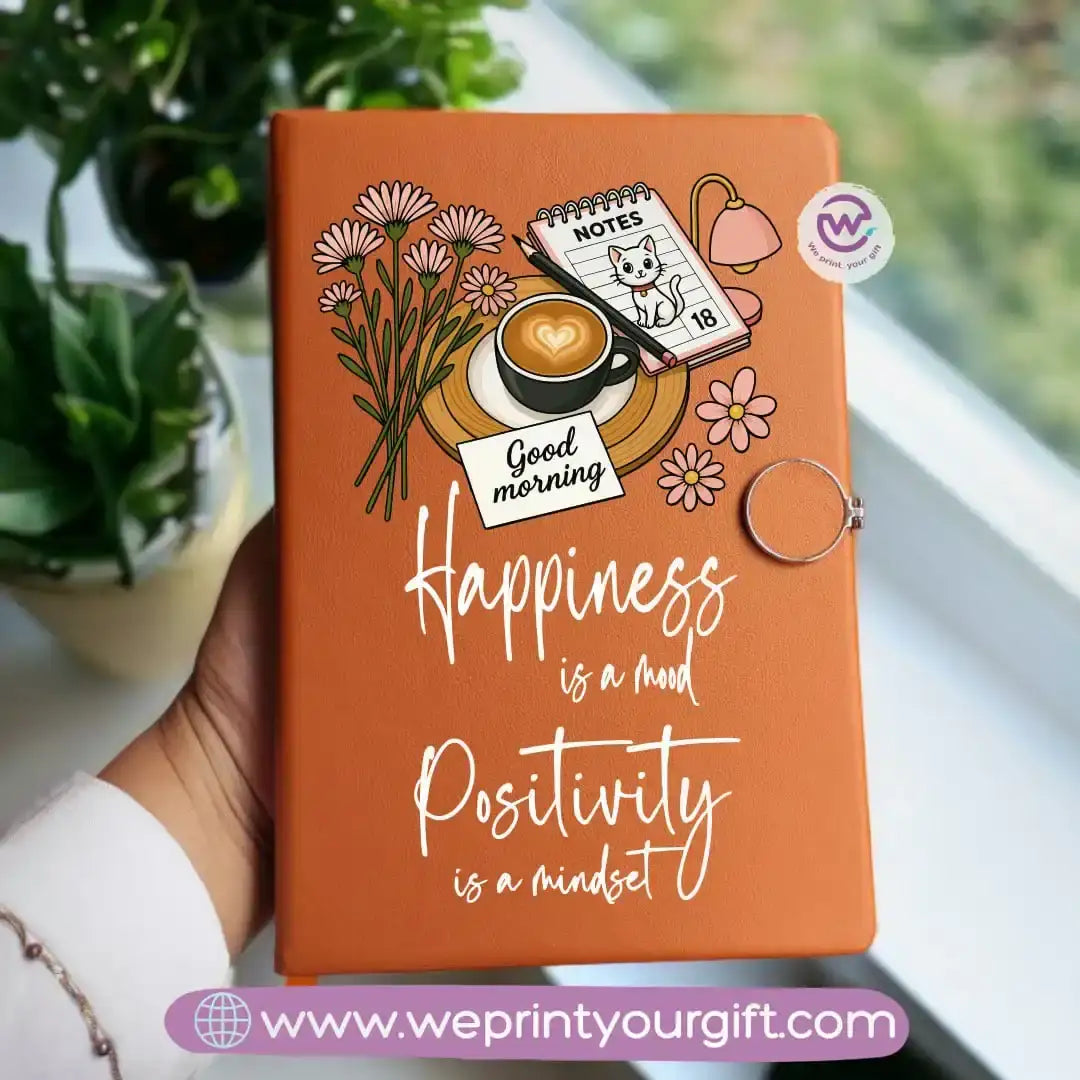 Custom notebook- Leather notebook- Floral - WE PRINT