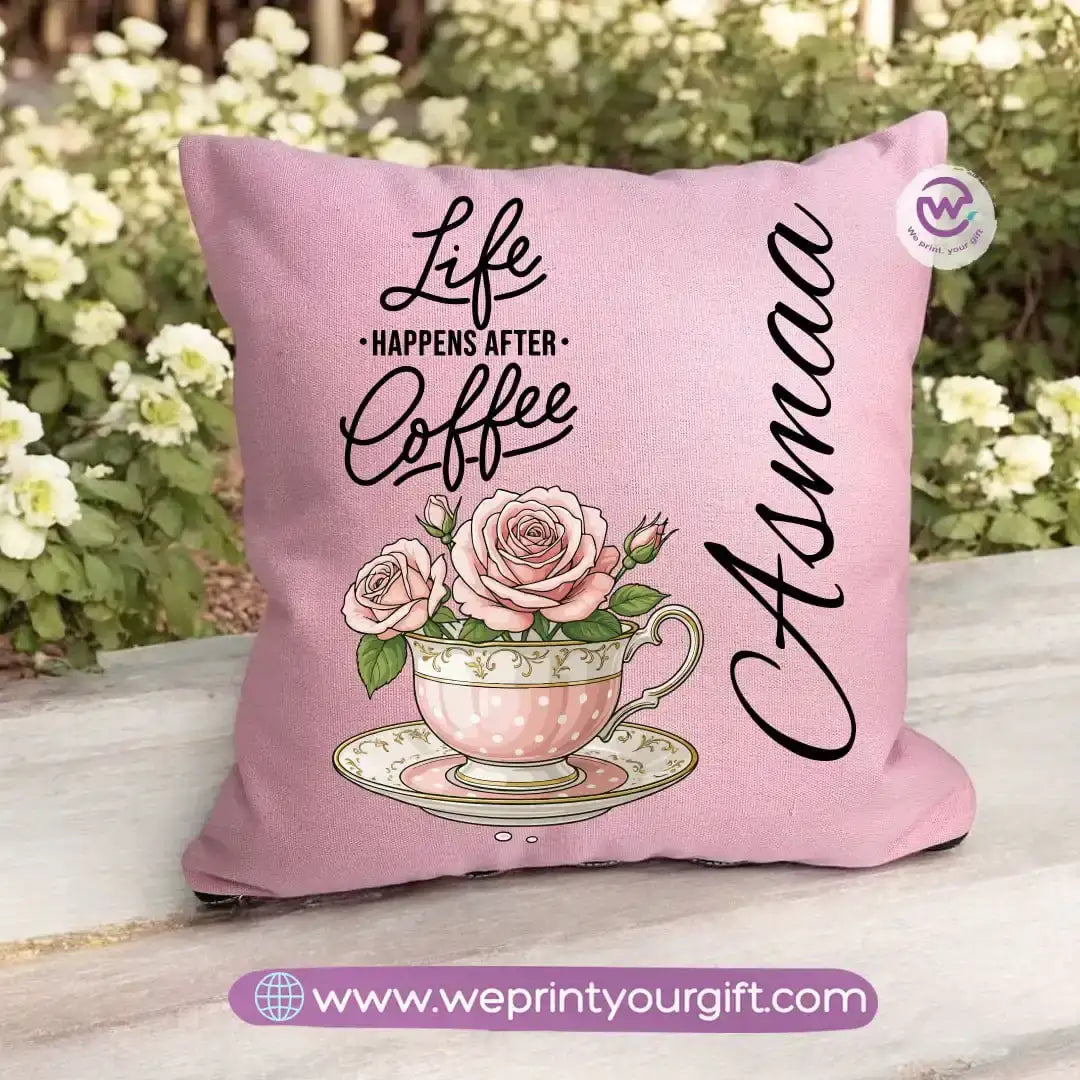 Square pillow- Motivation- Floral - WE PRINT