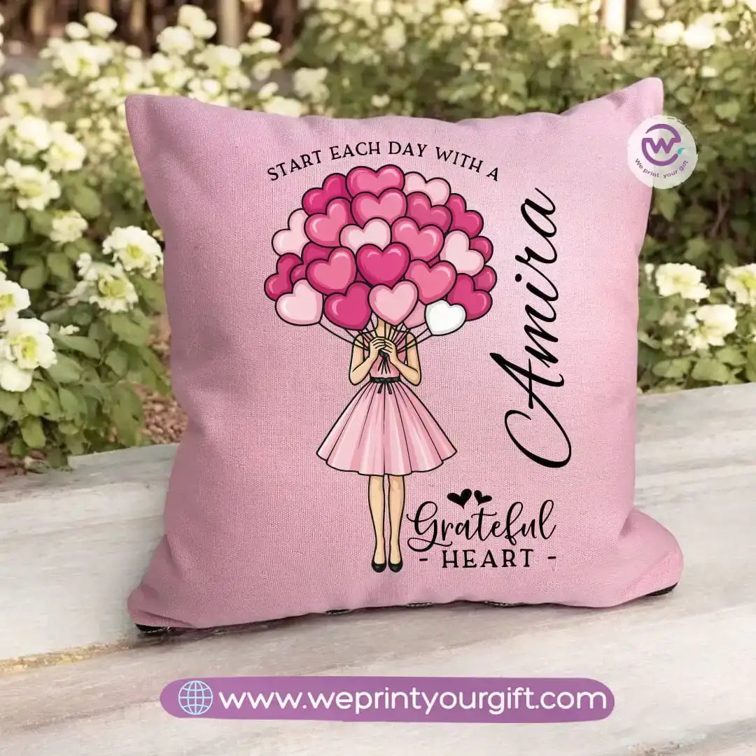 Square pillow- Motivation- Floral - WE PRINT