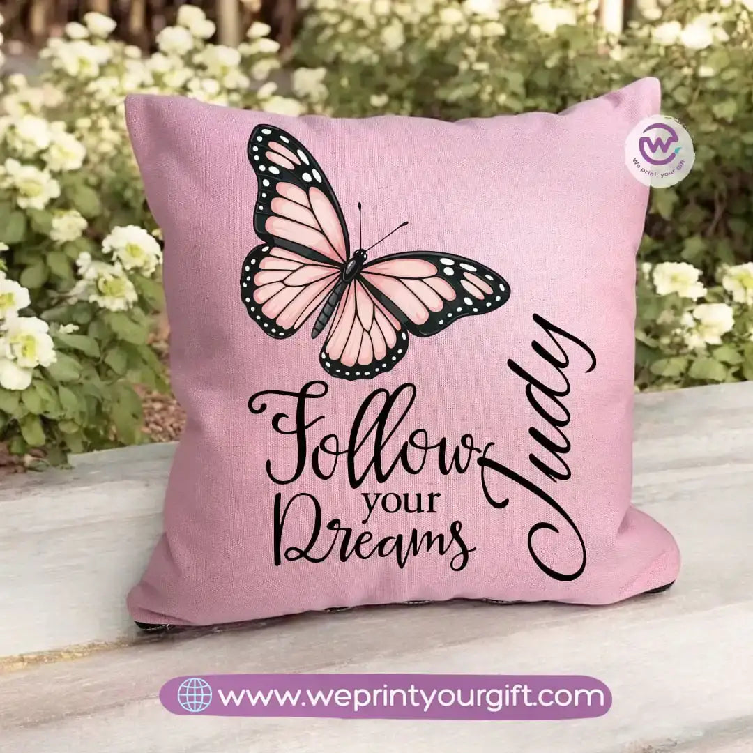 Square pillow- Motivation- Floral - WE PRINT