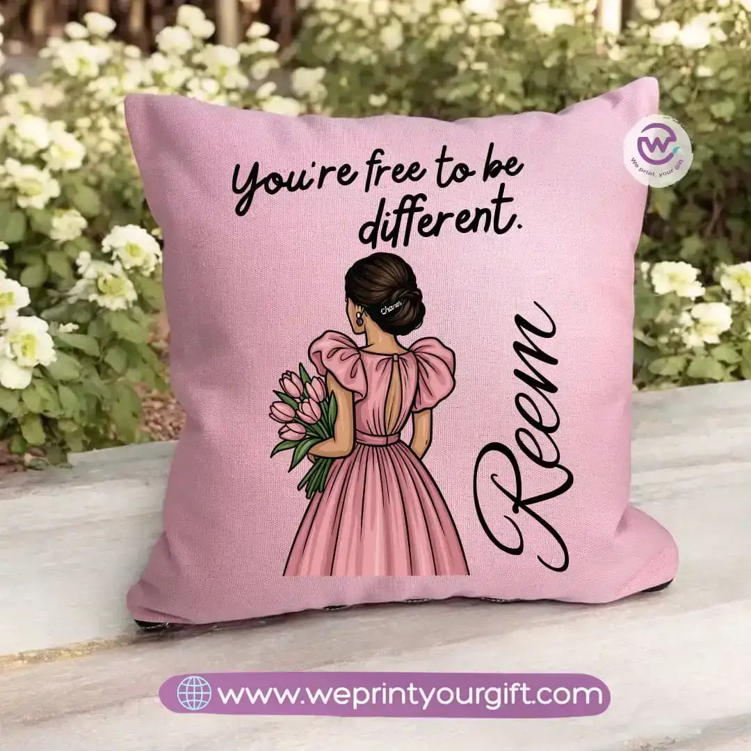 Square pillow- Motivation- Floral - WE PRINT