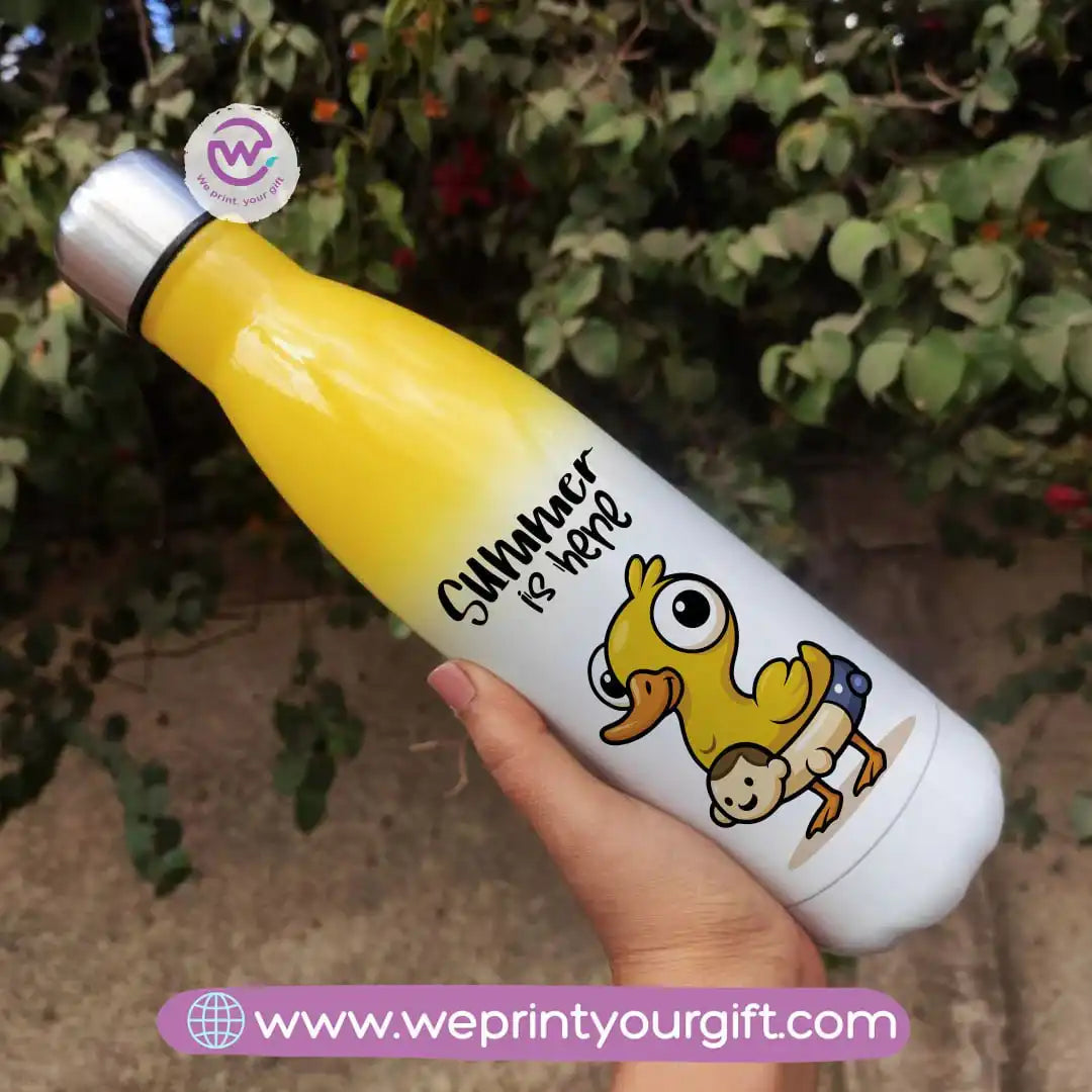 Stainless steel water bottle- Mixed color- Summer