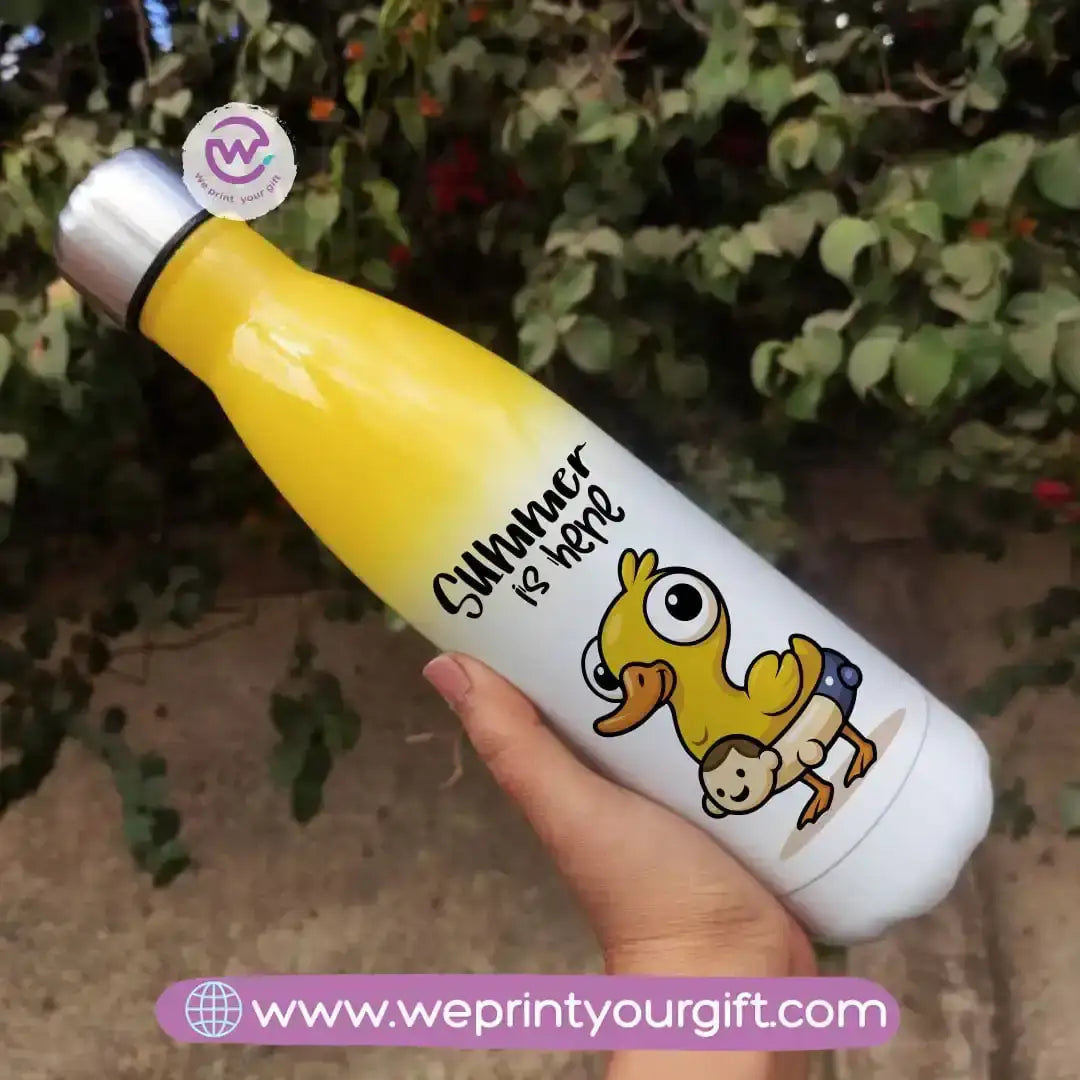 Stainless steel water bottle- Mixed color- Summer - WE PRINT