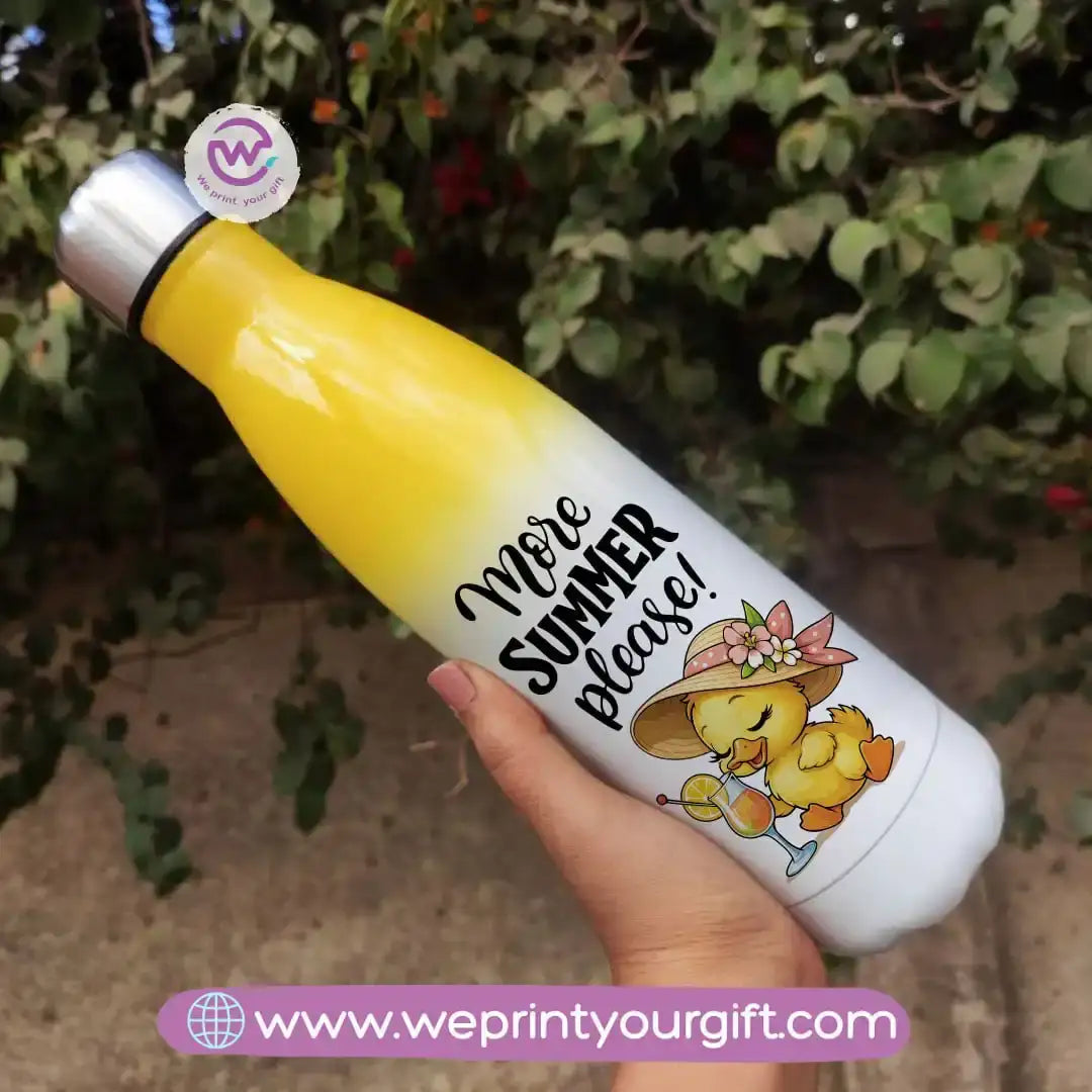 Stainless steel water bottle- Mixed color- Summer - WE PRINT