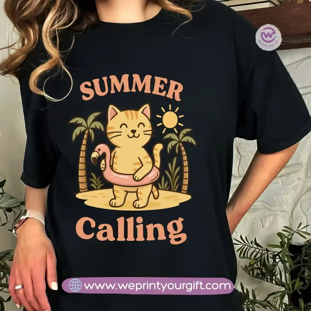 Printed T-shirt-Summer-Cats - WE PRINT