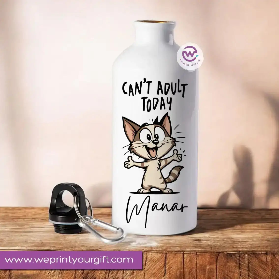 Custom Water Bottle - Cat - WE PRINT
