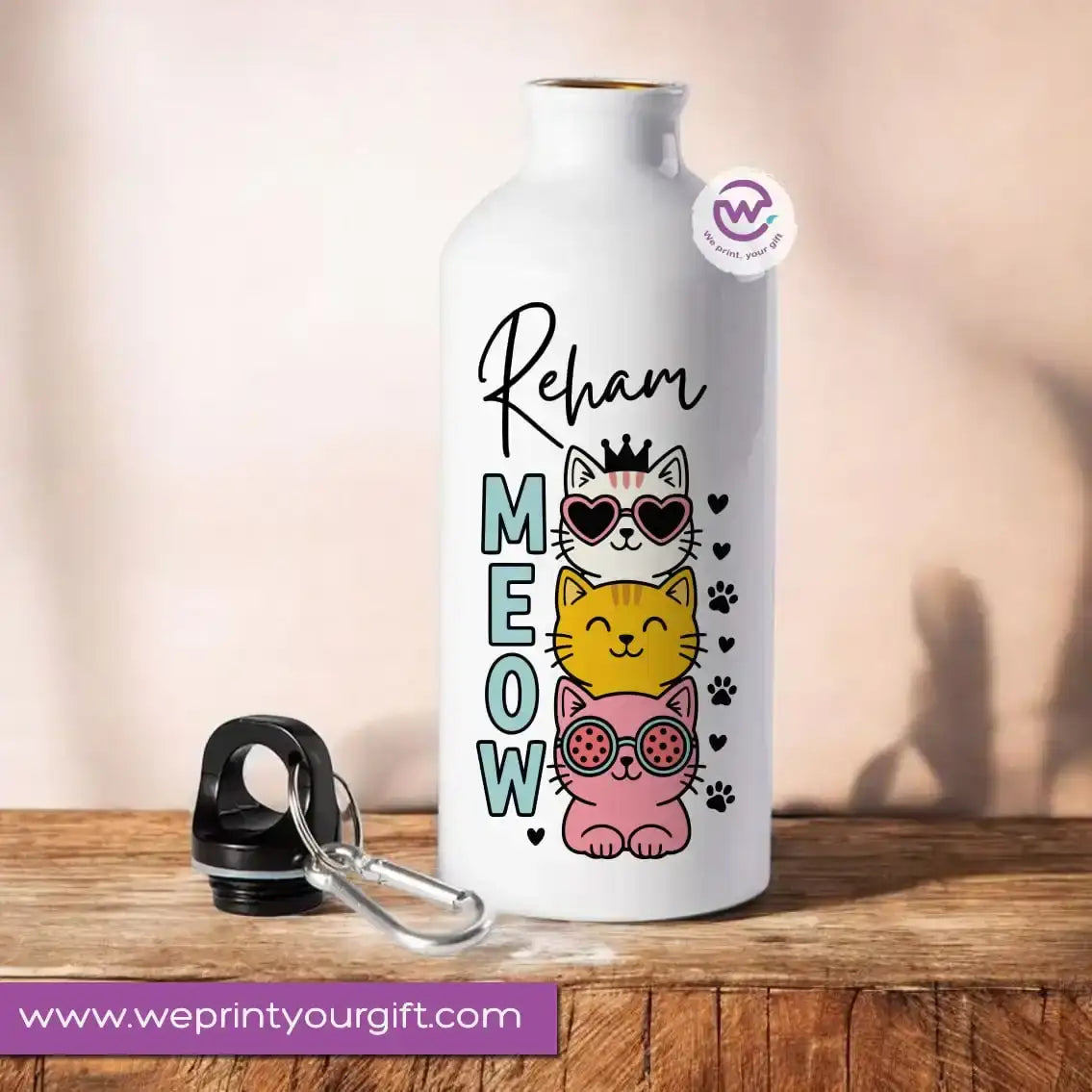 Custom Water Bottle - Cat - WE PRINT