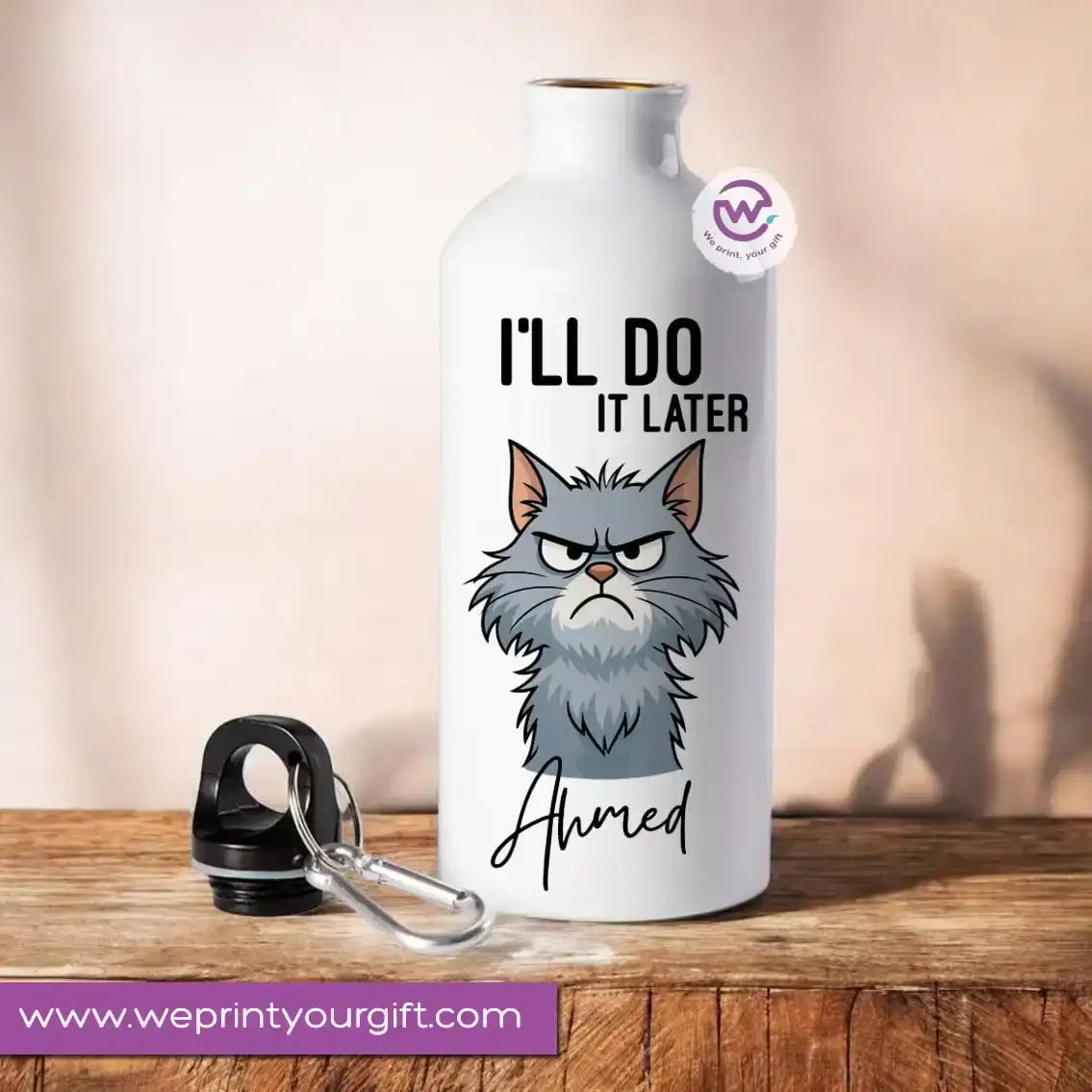 Custom Water Bottle - Cat - WE PRINT