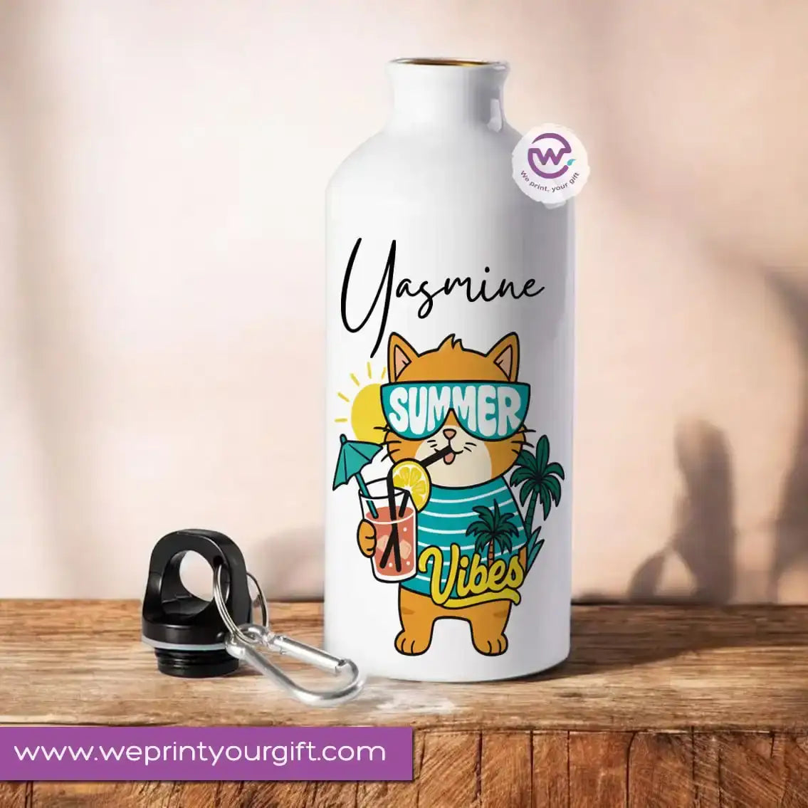 Custom Water Bottle - Cat - WE PRINT