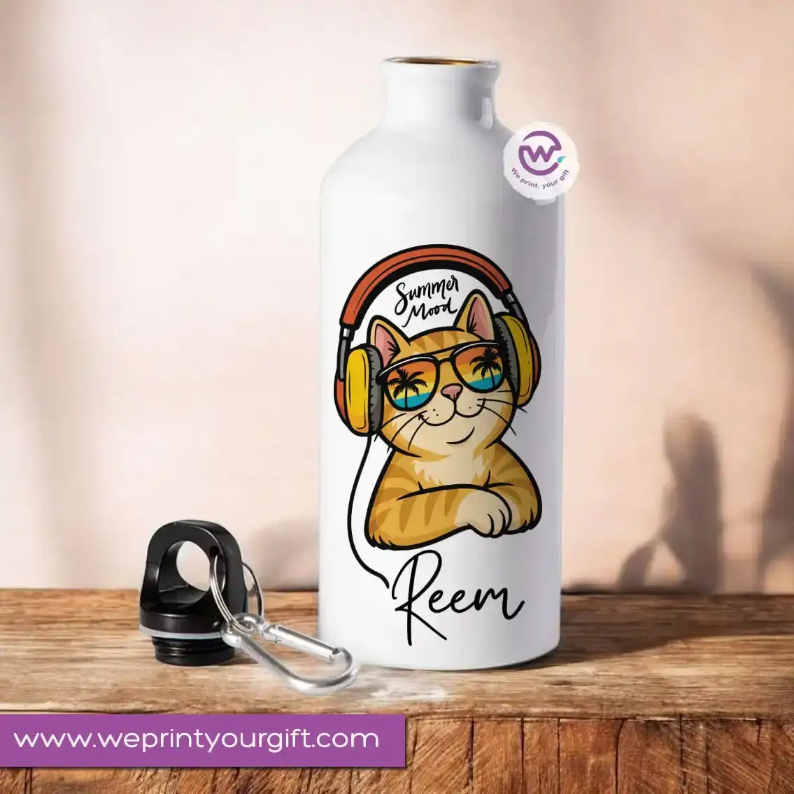 Custom Water Bottle - Cat - WE PRINT