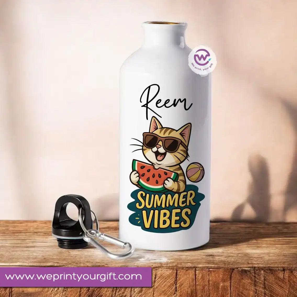 Custom Water Bottle - Cat