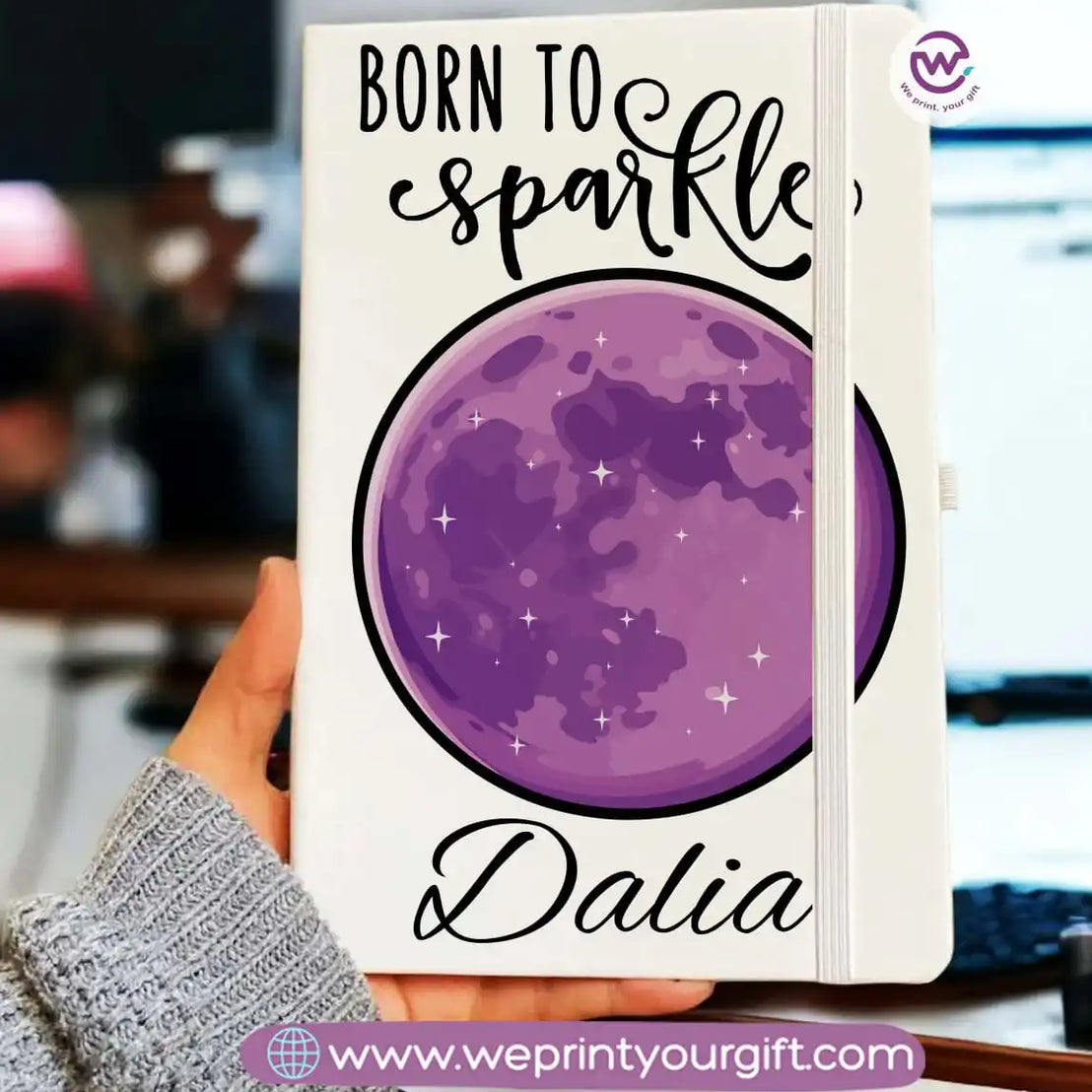 Personalized Notebook- Rubber notebook- Names