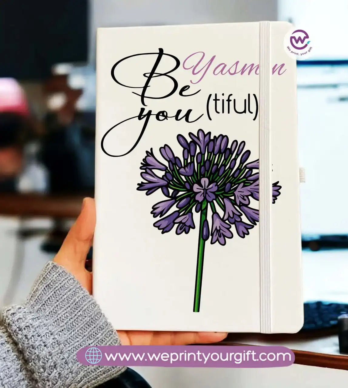 Personalized Notebook- Rubber notebook- Names