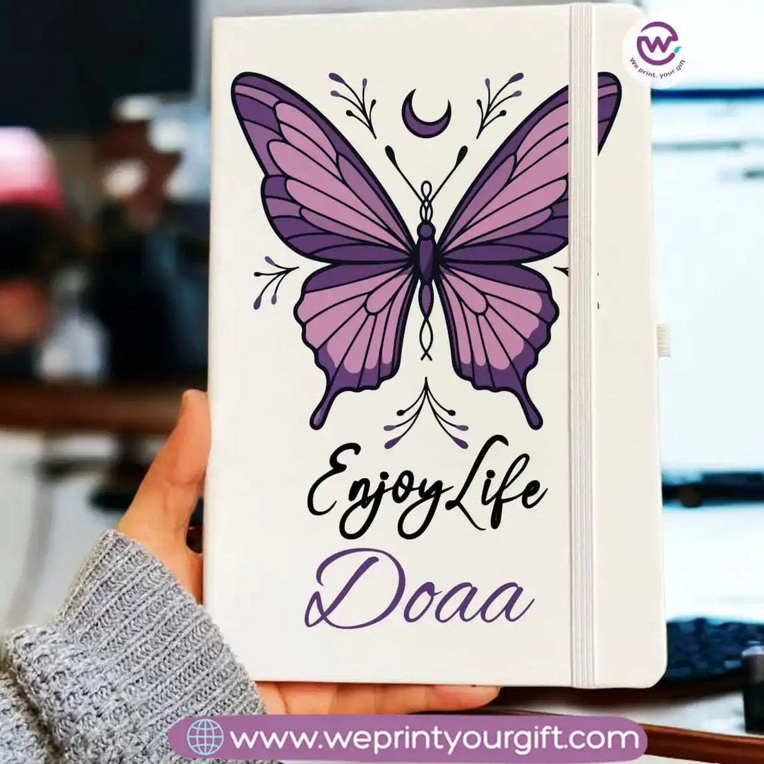 Personalized Notebook- Rubber notebook- Names