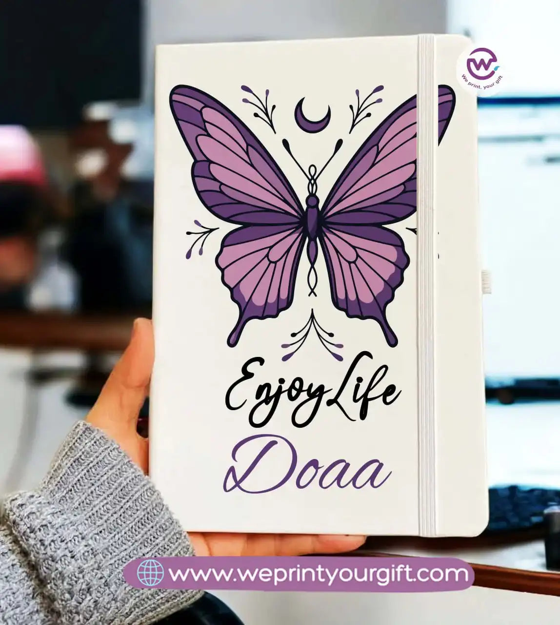 Personalized Notebook- Rubber notebook- Names