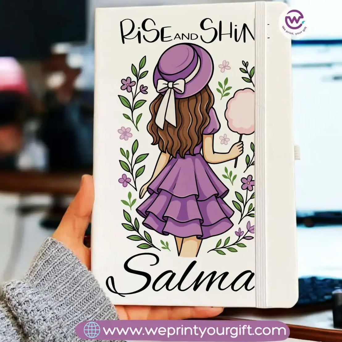 Personalized Notebook- Rubber notebook- Names