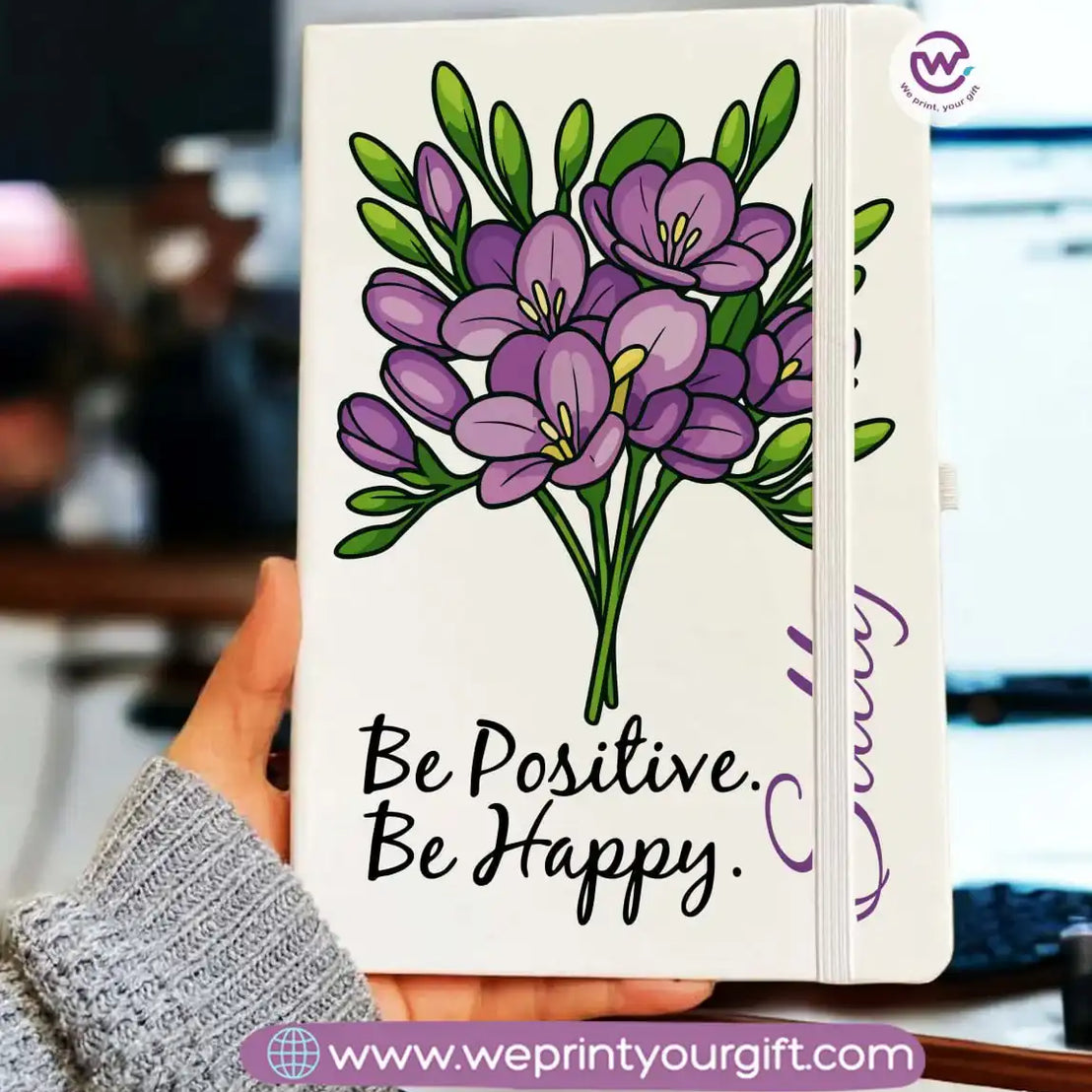 Personalized Notebook- Rubber notebook- Names