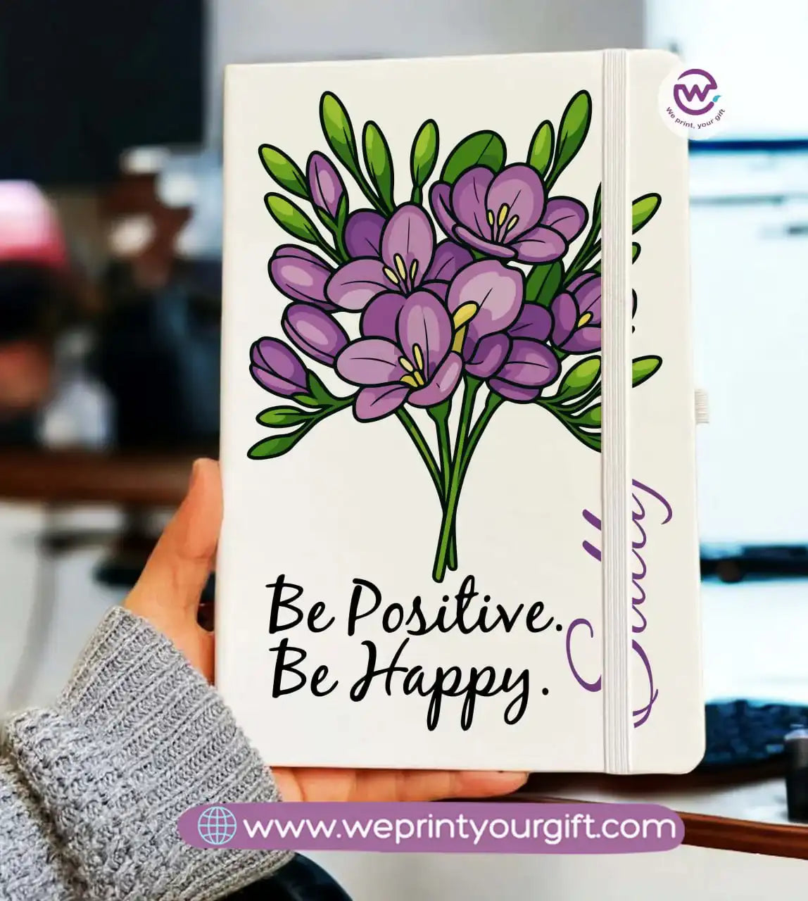 Personalized Notebook- Rubber notebook- Names