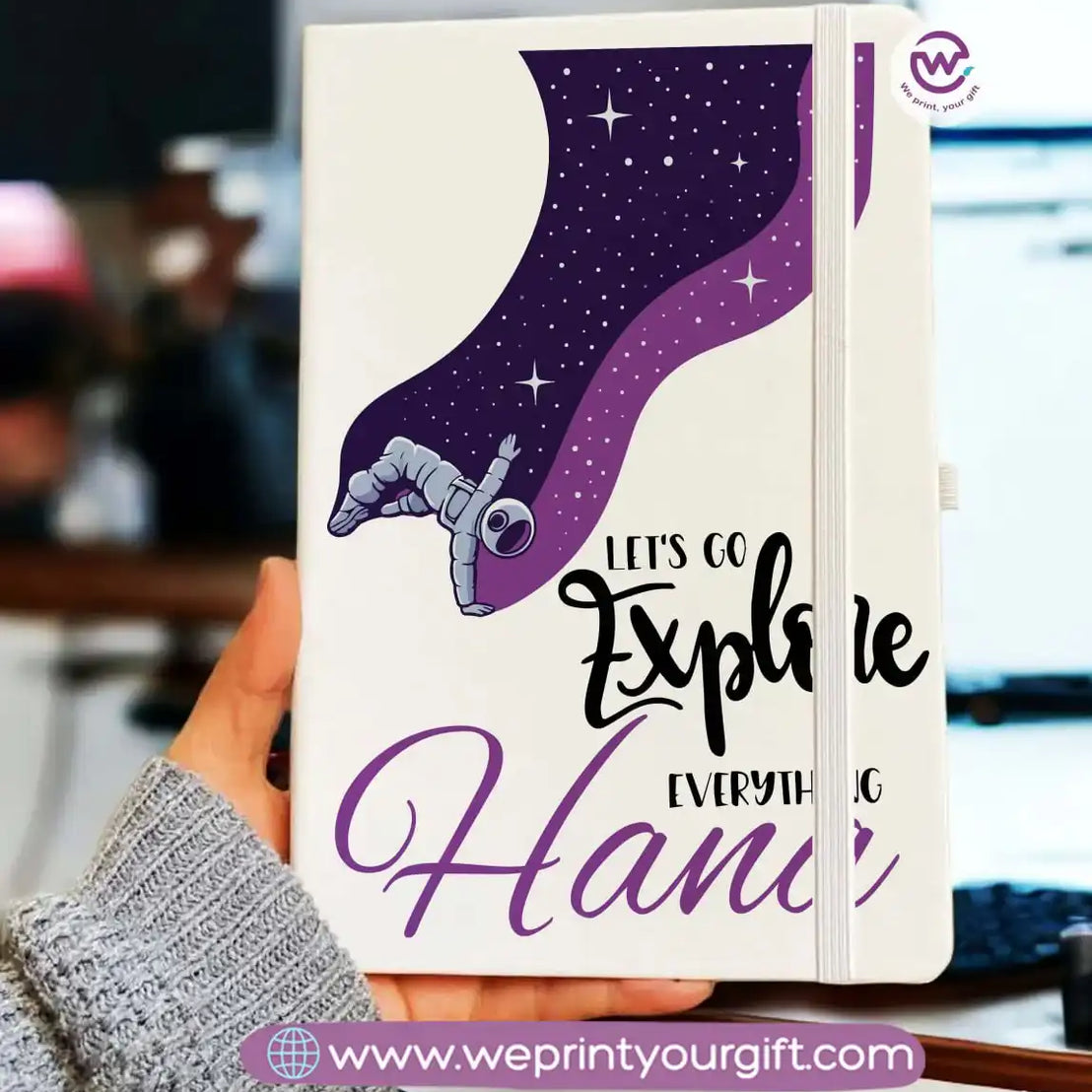 Personalized Notebook- Rubber notebook- Names