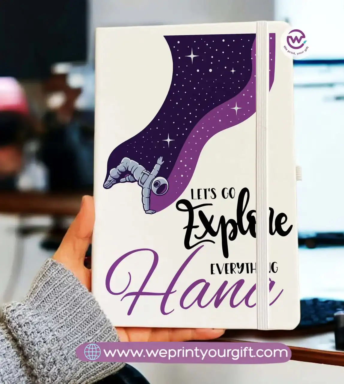 Personalized Notebook- Rubber notebook- Names