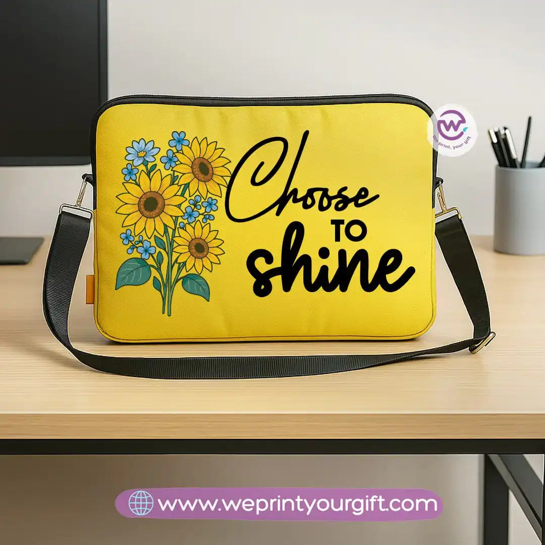 Fabric laptop sleeve- Sunflower