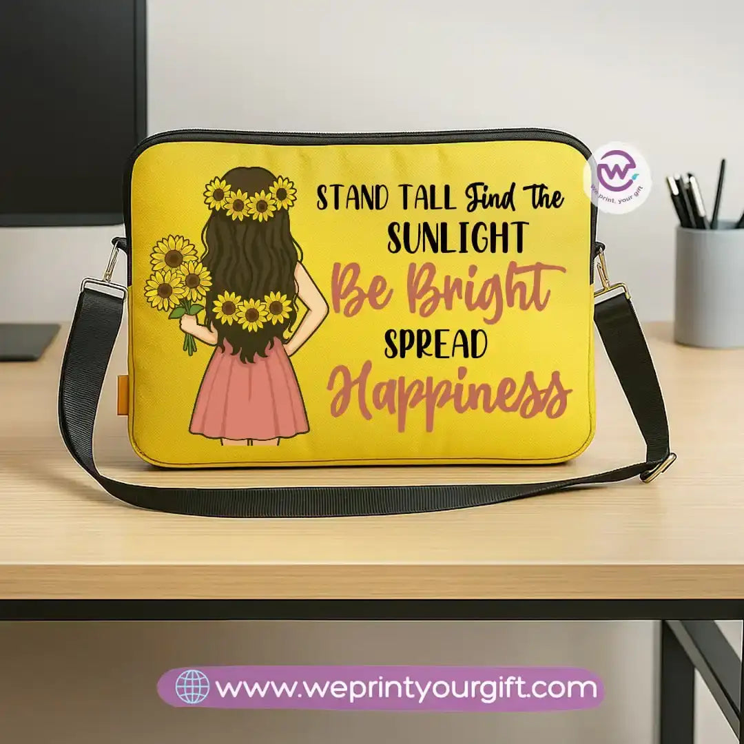 Fabric laptop sleeve- Sunflower - WE PRINT